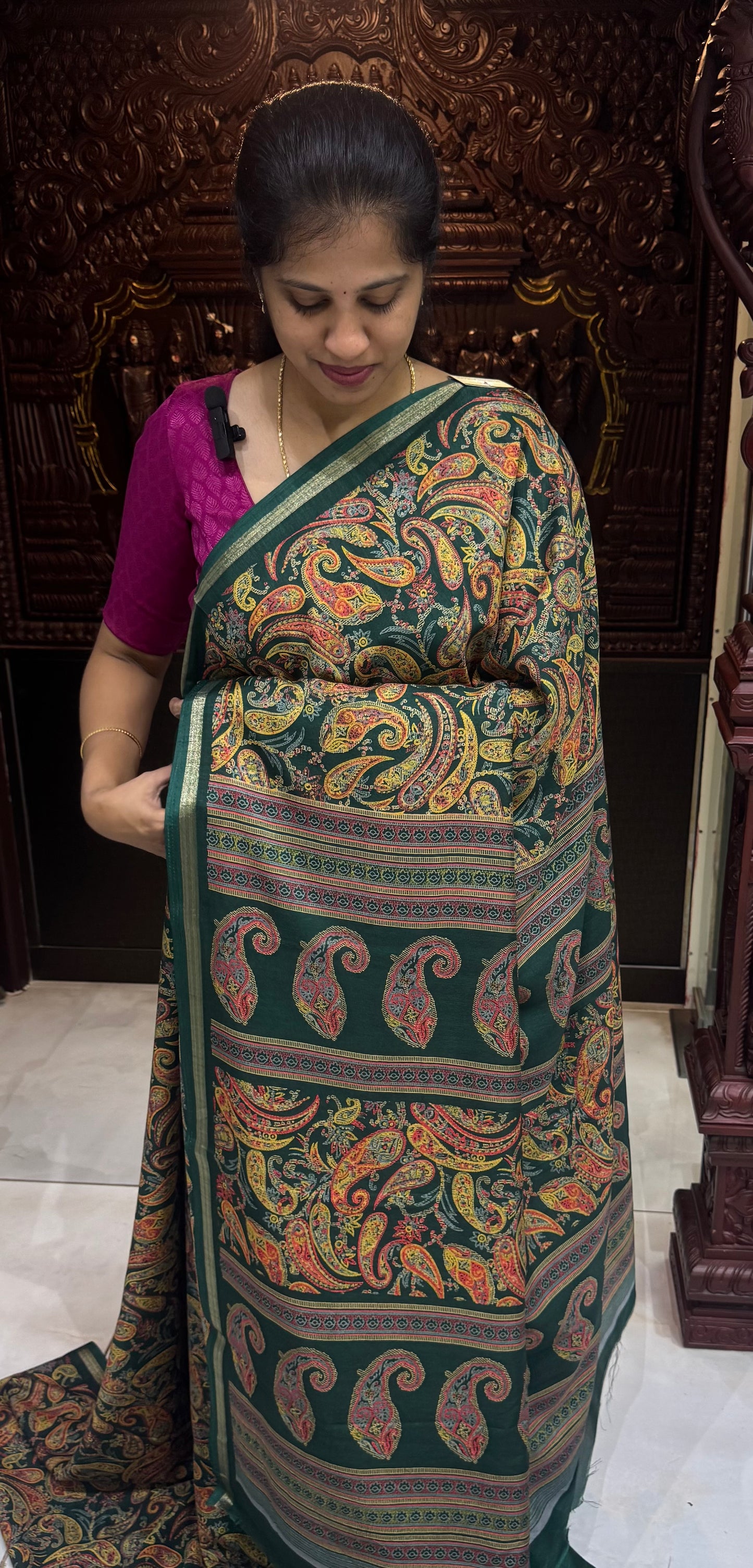 Printed Semi Dola Silk Sarees | DSM062