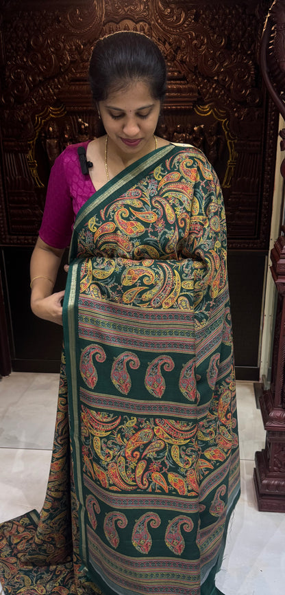 Printed Semi Dola Silk Sarees | DSM062
