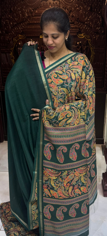 Printed Semi Dola Silk Sarees | DSM062