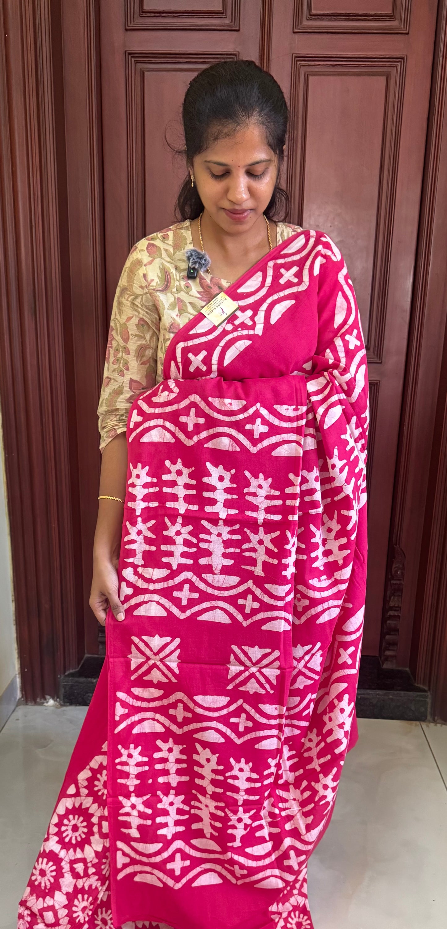 Handblock Print MulMul Cotton Sarees | DSAN002