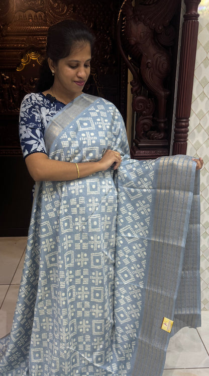 Semi Dola Silk Sarees with Sequins Border | DSM023