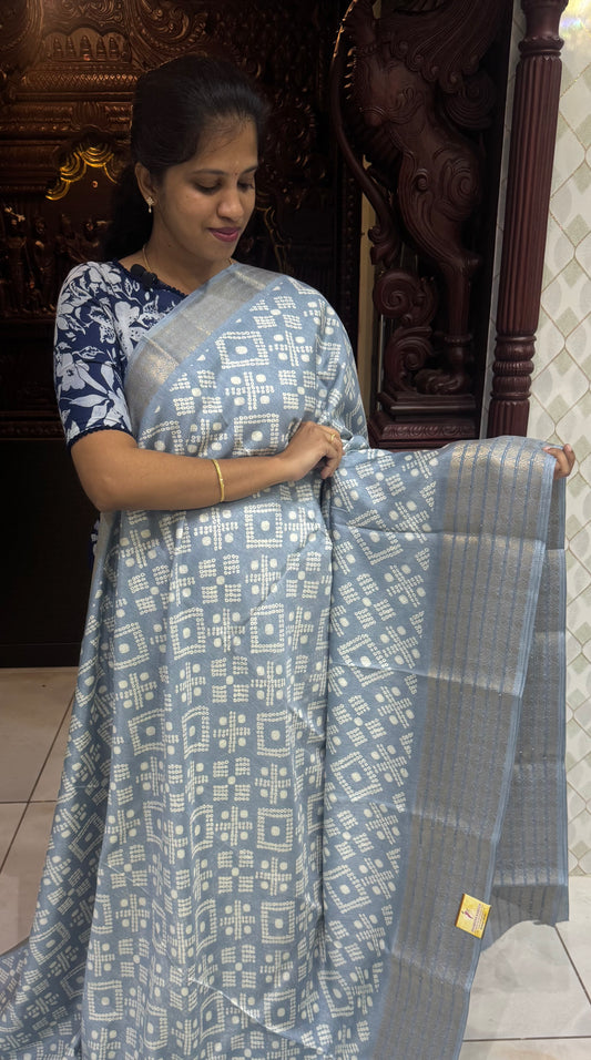 Semi Dola Silk Sarees with Sequins Border | DSM023