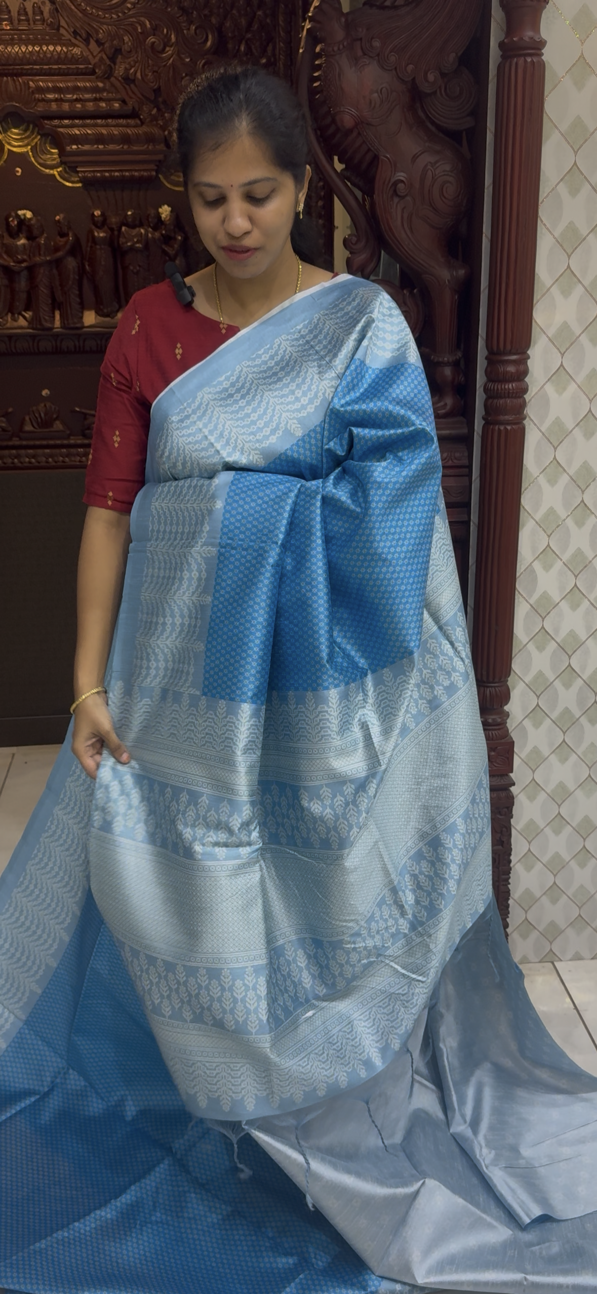 Digital Printed Semi Tussar Sarees | DSM121
