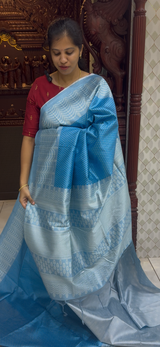 Digital Printed Semi Tussar Sarees | DSM121