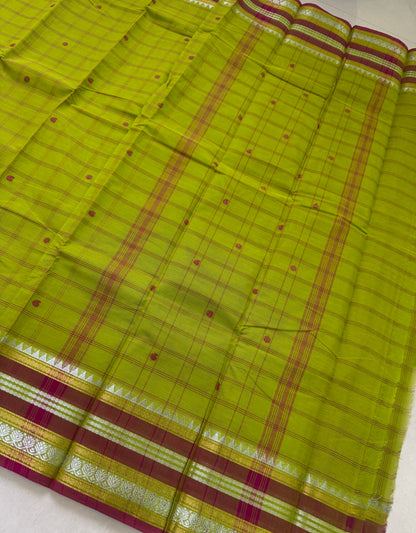 Handloom Kanchi Cotton Saree | DSAE006