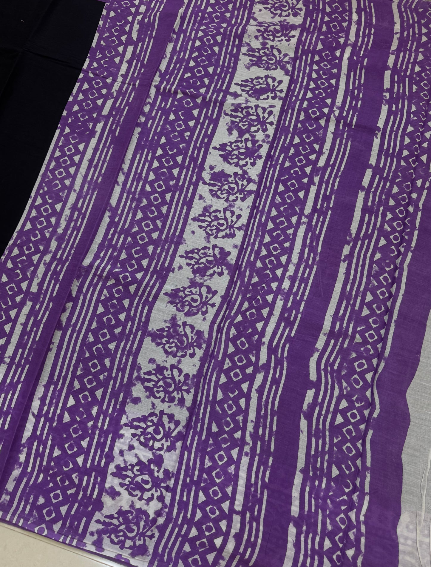 Handblock Print MulMul Cotton Sarees | DSAD012