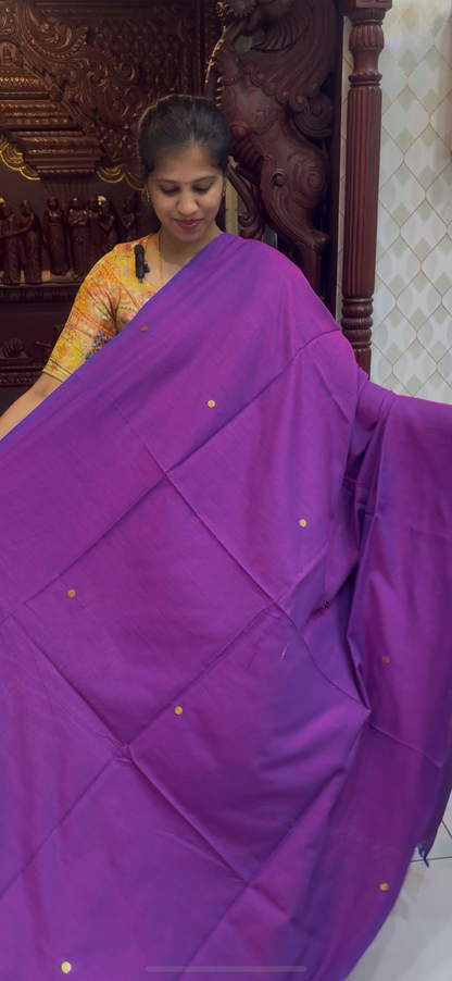 Khadi Cotton Sarees 1365 Mirror Work | DSAD006