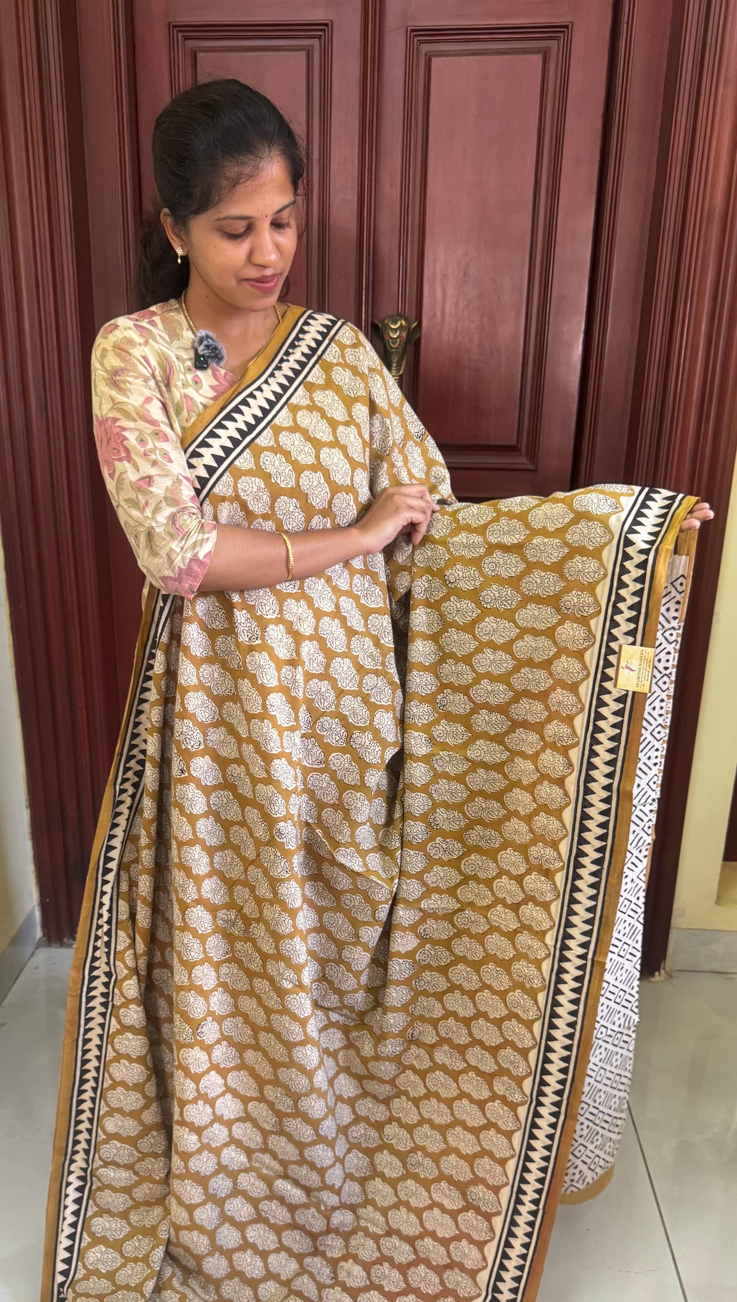 Handblock Print MulMul Cotton Sarees | DSAN002