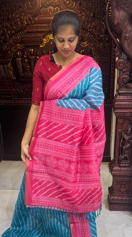 Fancy Chanderi Cotton Sarees | DSAD025