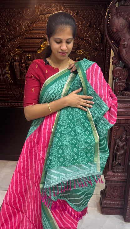 Fancy Chanderi Cotton Sarees | DSAD025