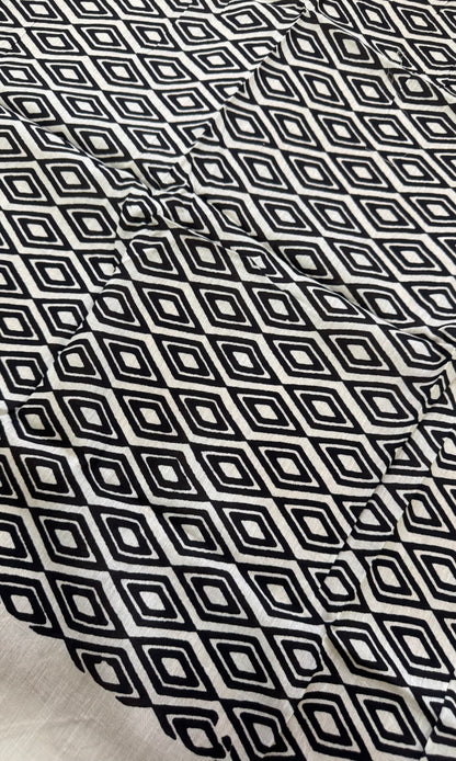Handblock Print MulMul Cotton Sarees | DSAD012