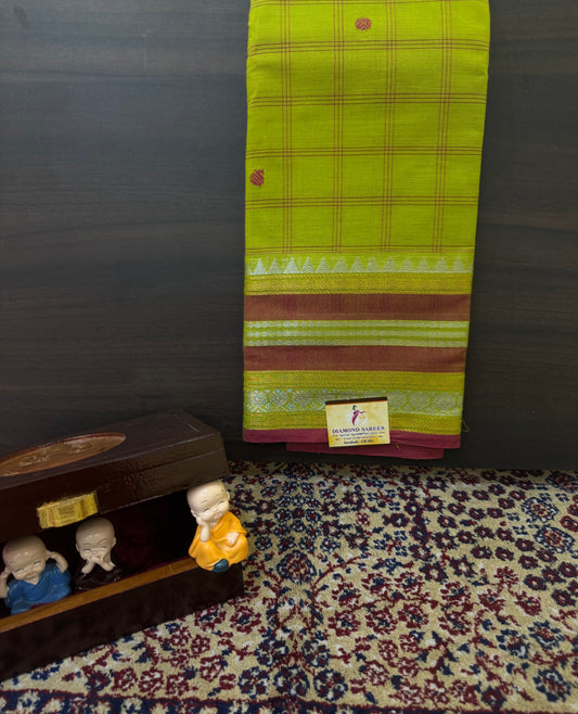 Handloom Kanchi Cotton Saree | DSAE006