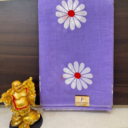 Handblock Print MulMul Cotton Sarees | DSAN001