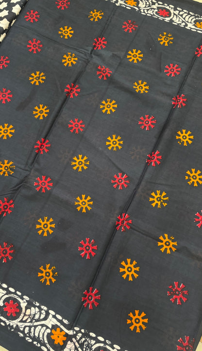 Handblock Print MulMul Cotton Sarees | DSAN001