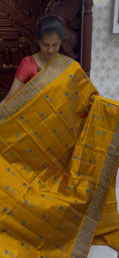 Dupion Tussar Saree 1810 | DSAD033
