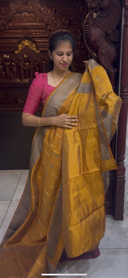 Dupion Tussar Saree 1810 | DSAD033