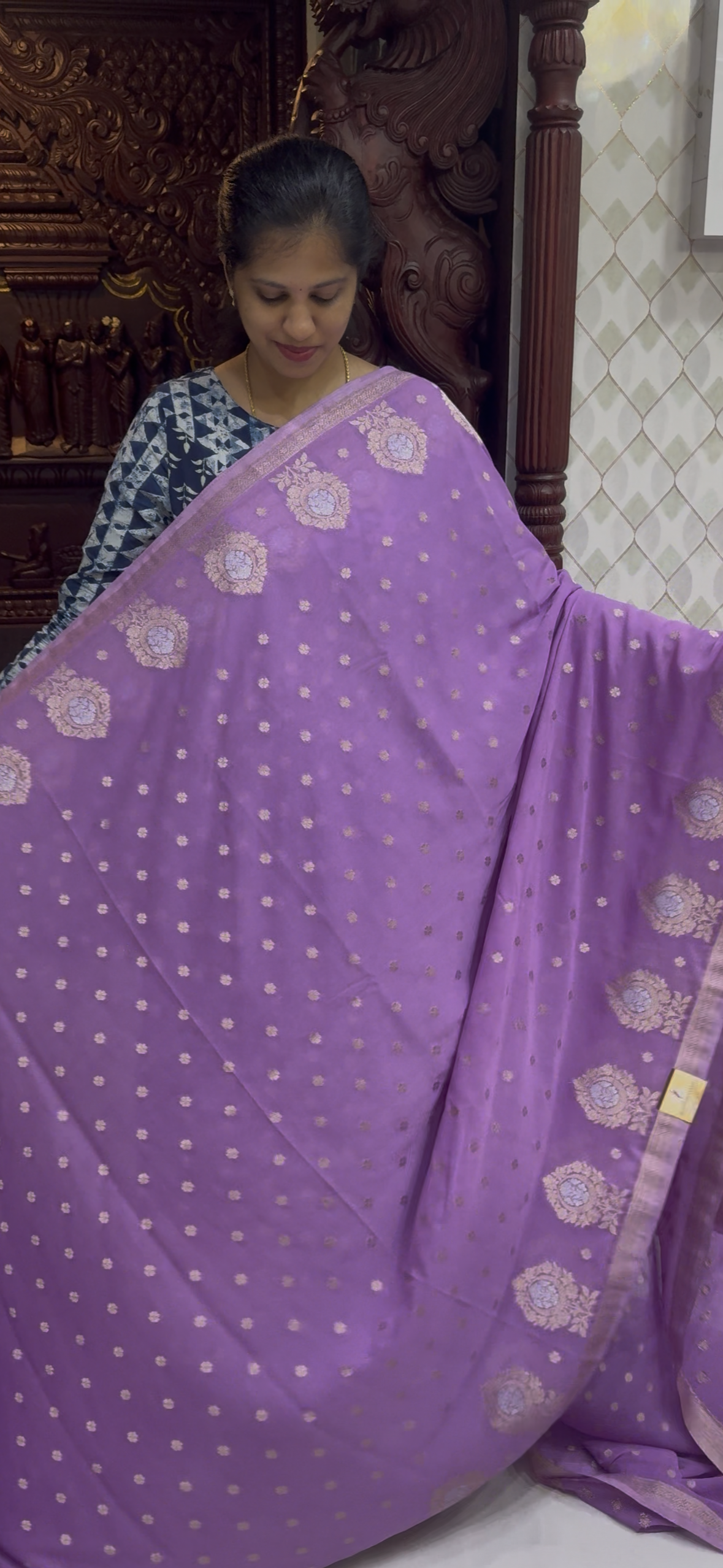 Self Georgette Sarees | DSM112