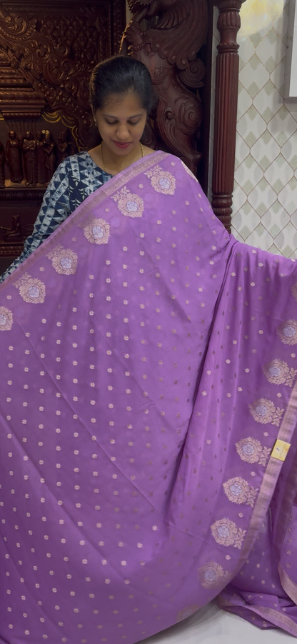 Self Georgette Sarees | DSM112