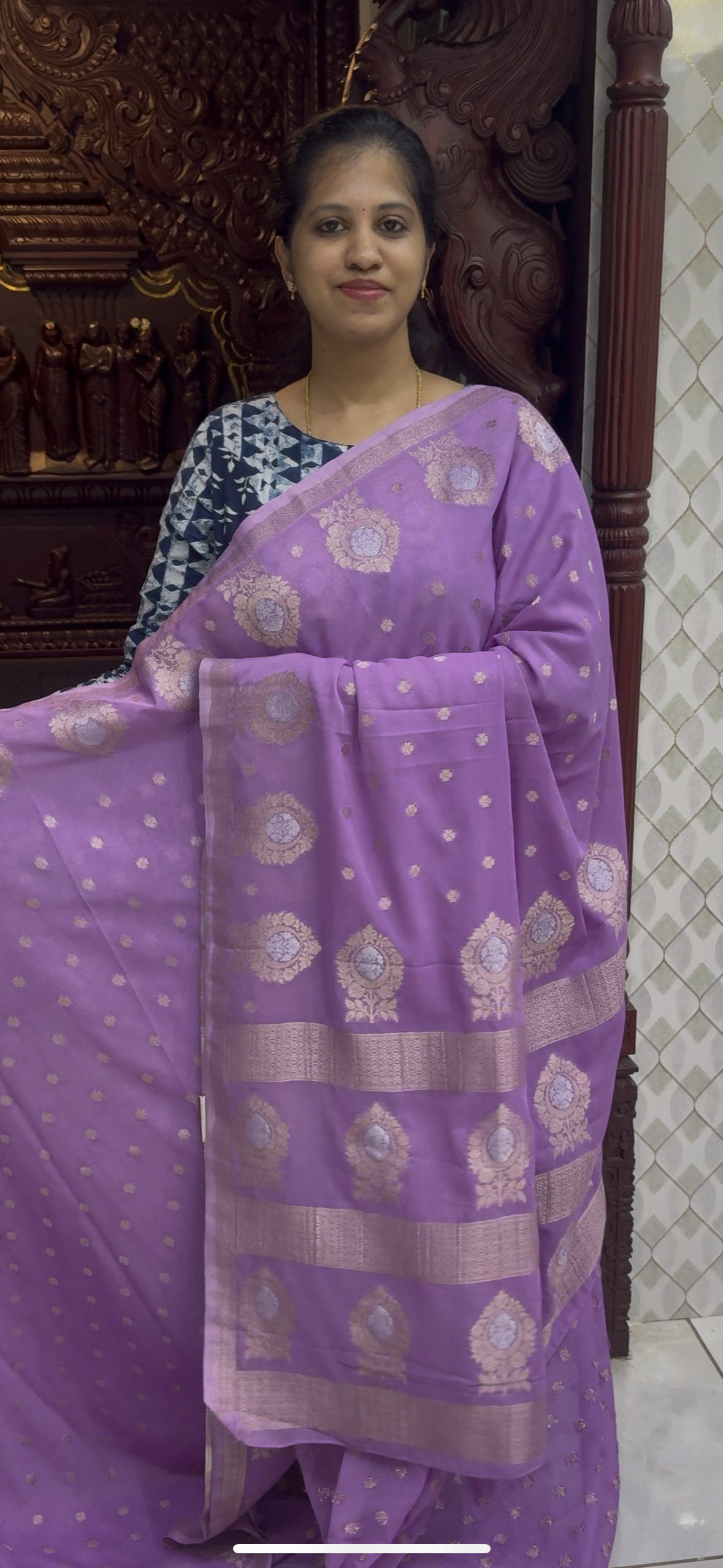 Self Georgette Sarees | DSM112