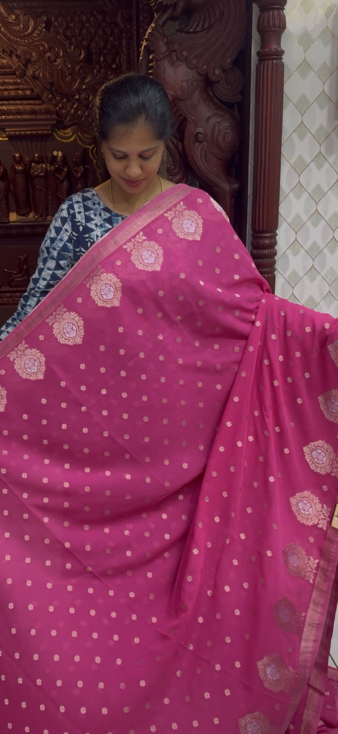 Self Georgette Sarees | DSM112