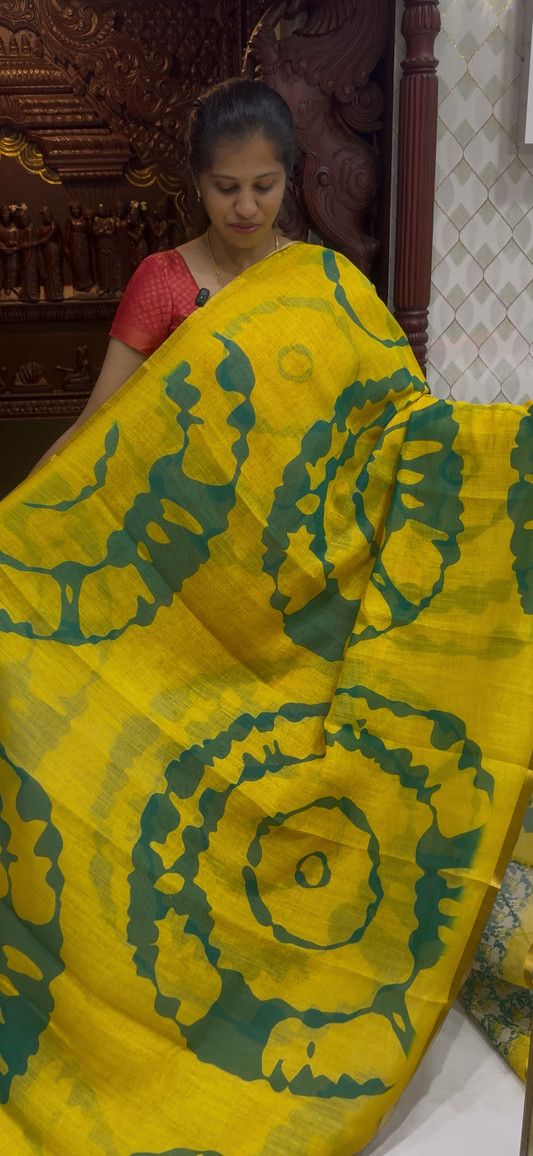 Fancy Linen Cotton Sarees | DSAD026