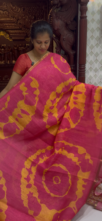 Fancy Linen Cotton Sarees | DSAD026