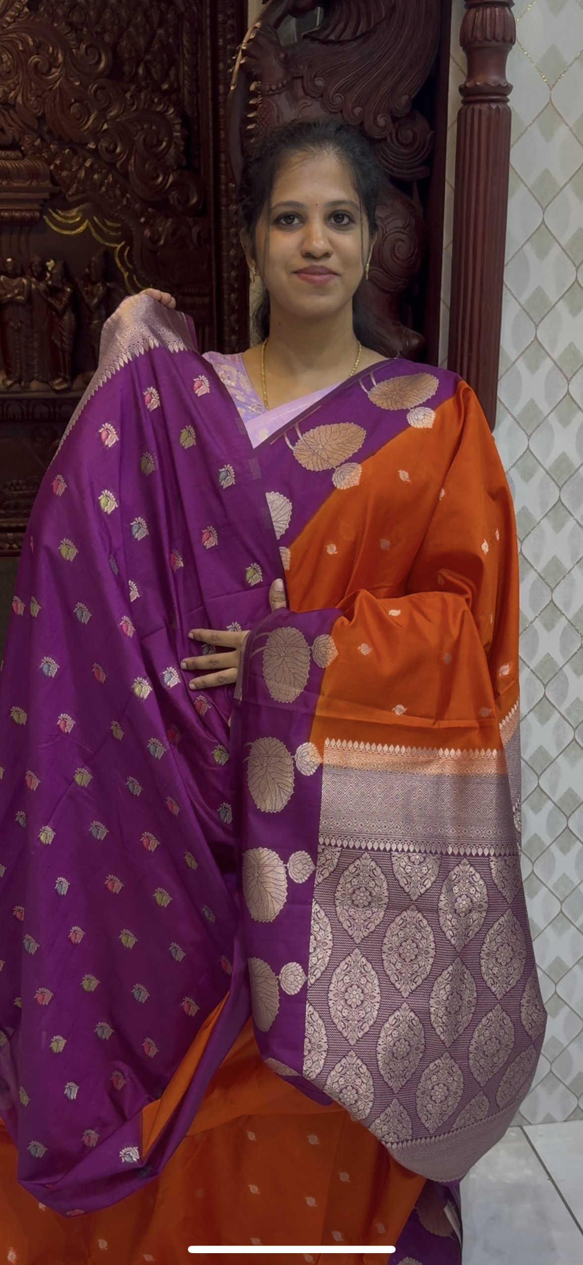 Marigold Georgette Sarees | DSM113