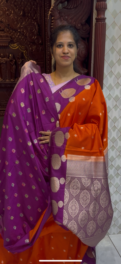 Marigold Georgette Sarees | DSM113
