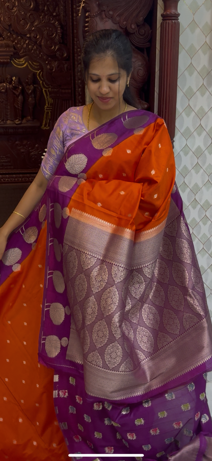 Marigold Georgette Sarees | DSM113