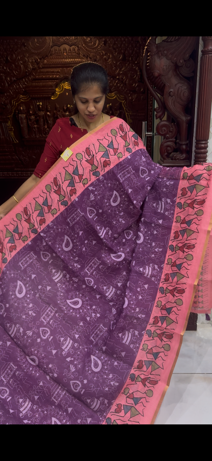 Fancy Linen Cotton Sarees | DSAD026