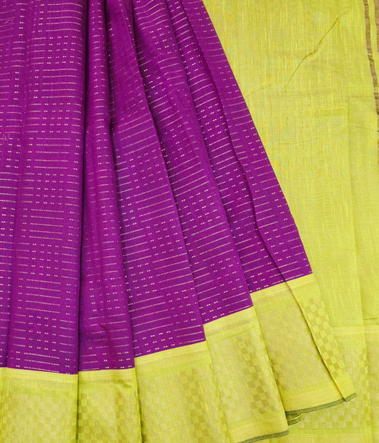 Semi Raw Silk Sarees with Checks Border 1905| DSAD029