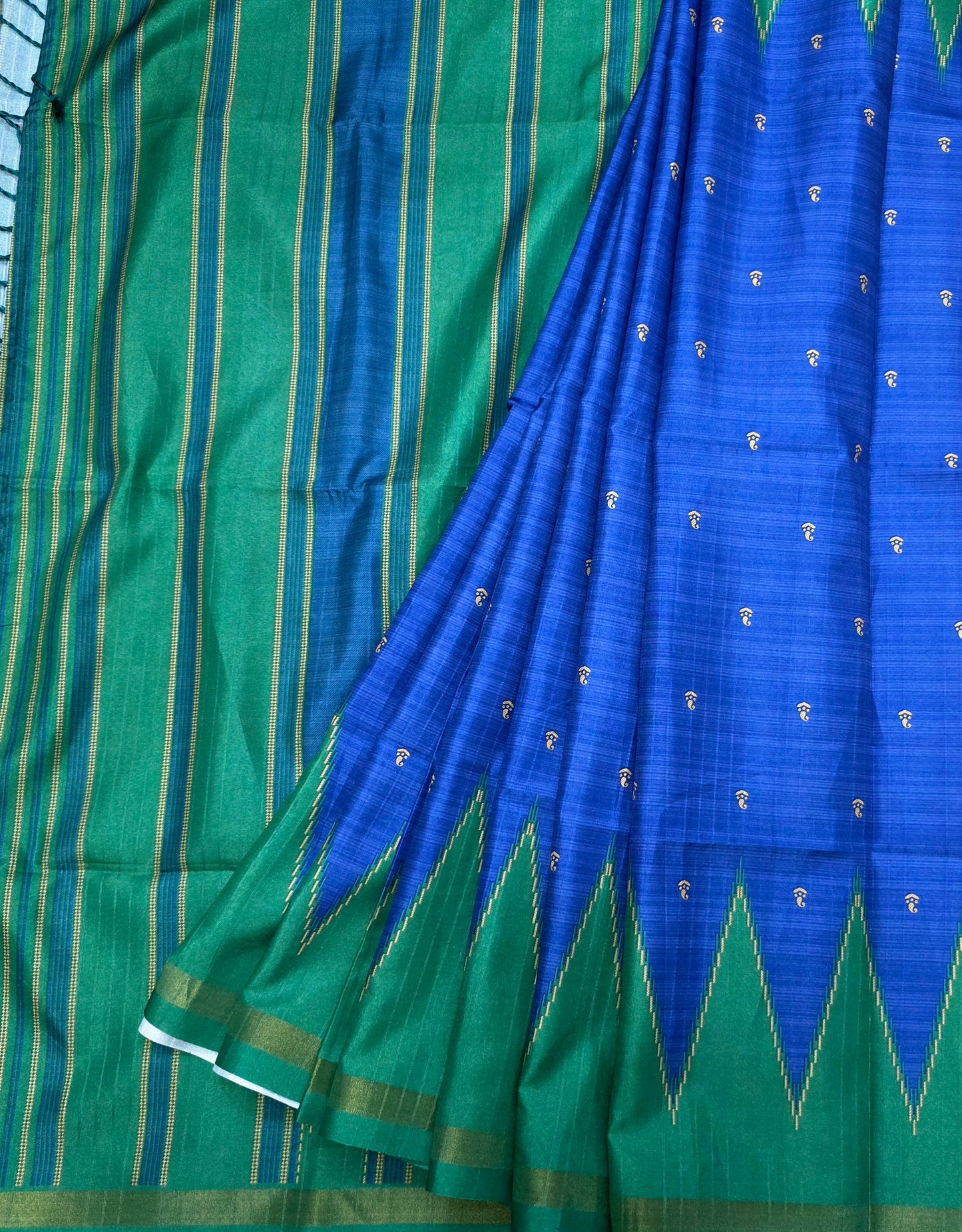 Art Tussar Silk Sarees With Temple Border | DSM120