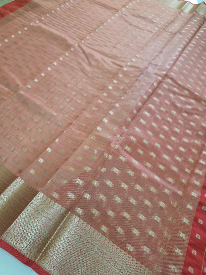 Semi Tussar Saree With Butta | DSM107