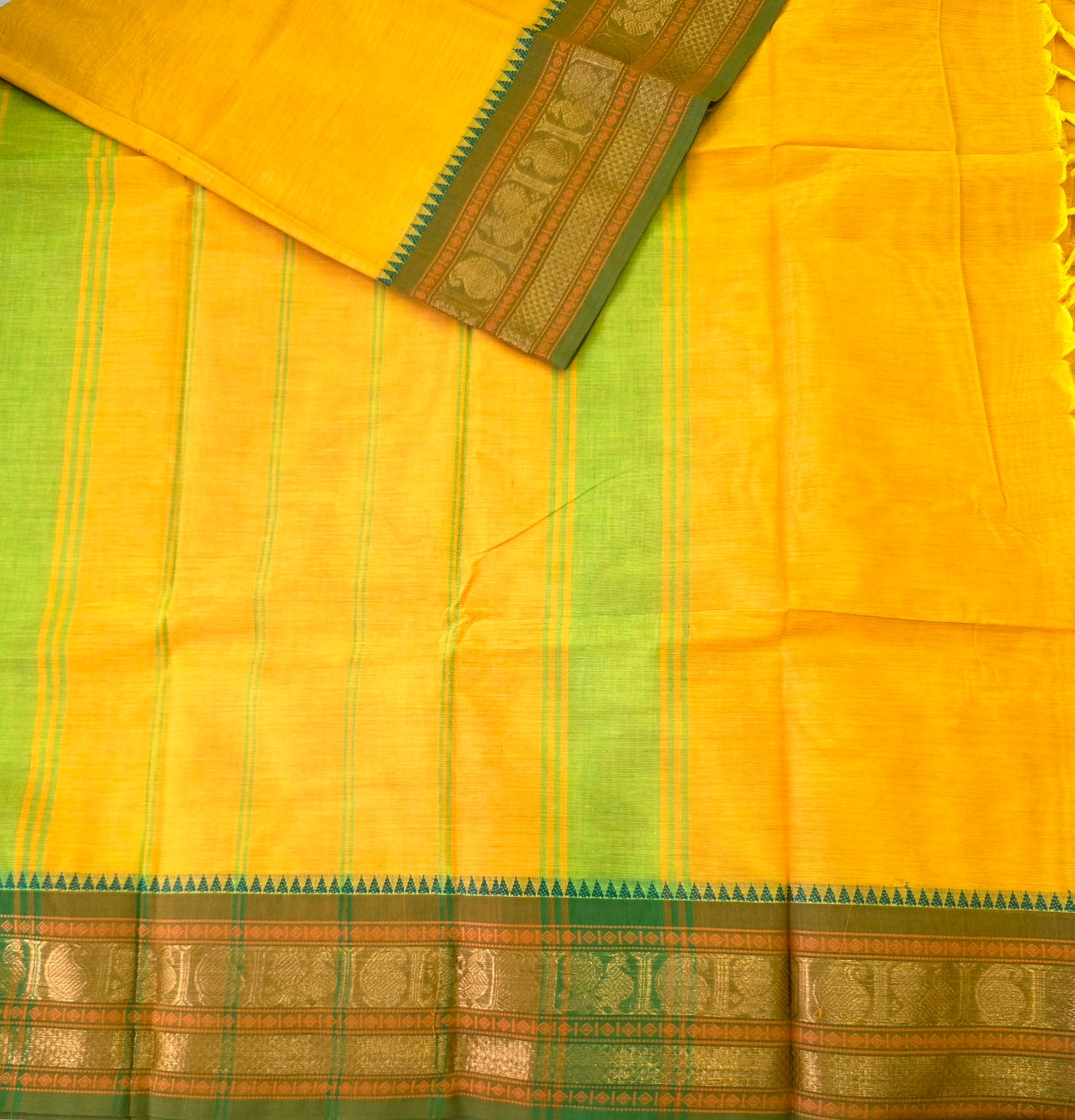 Handloom Kanchi Cotton Saree | DSAE002