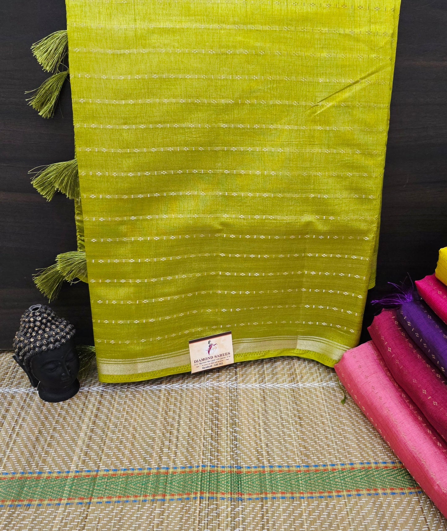 Semi Tussar Saree Stripes 1725 | DSAD028