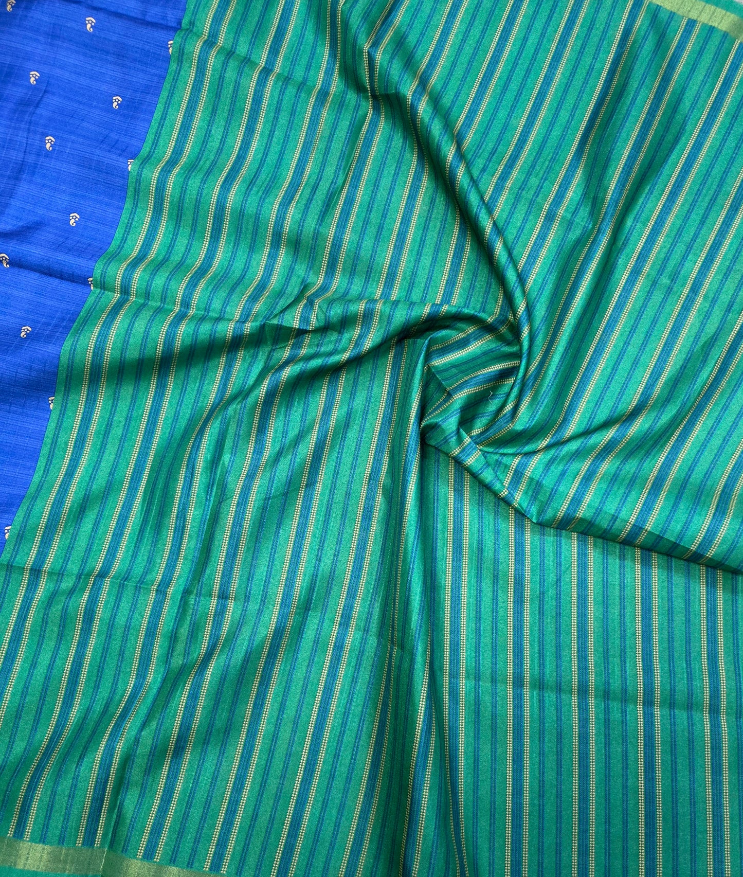 Art Tussar Silk Sarees With Temple Border | DSM120