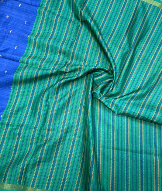 Art Tussar Silk With Temple Border | DSM120