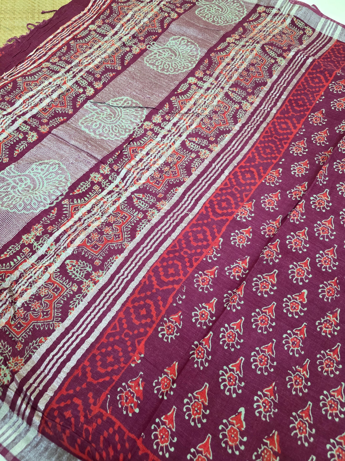 Pure Linen Cotton Sarees| DSAL002