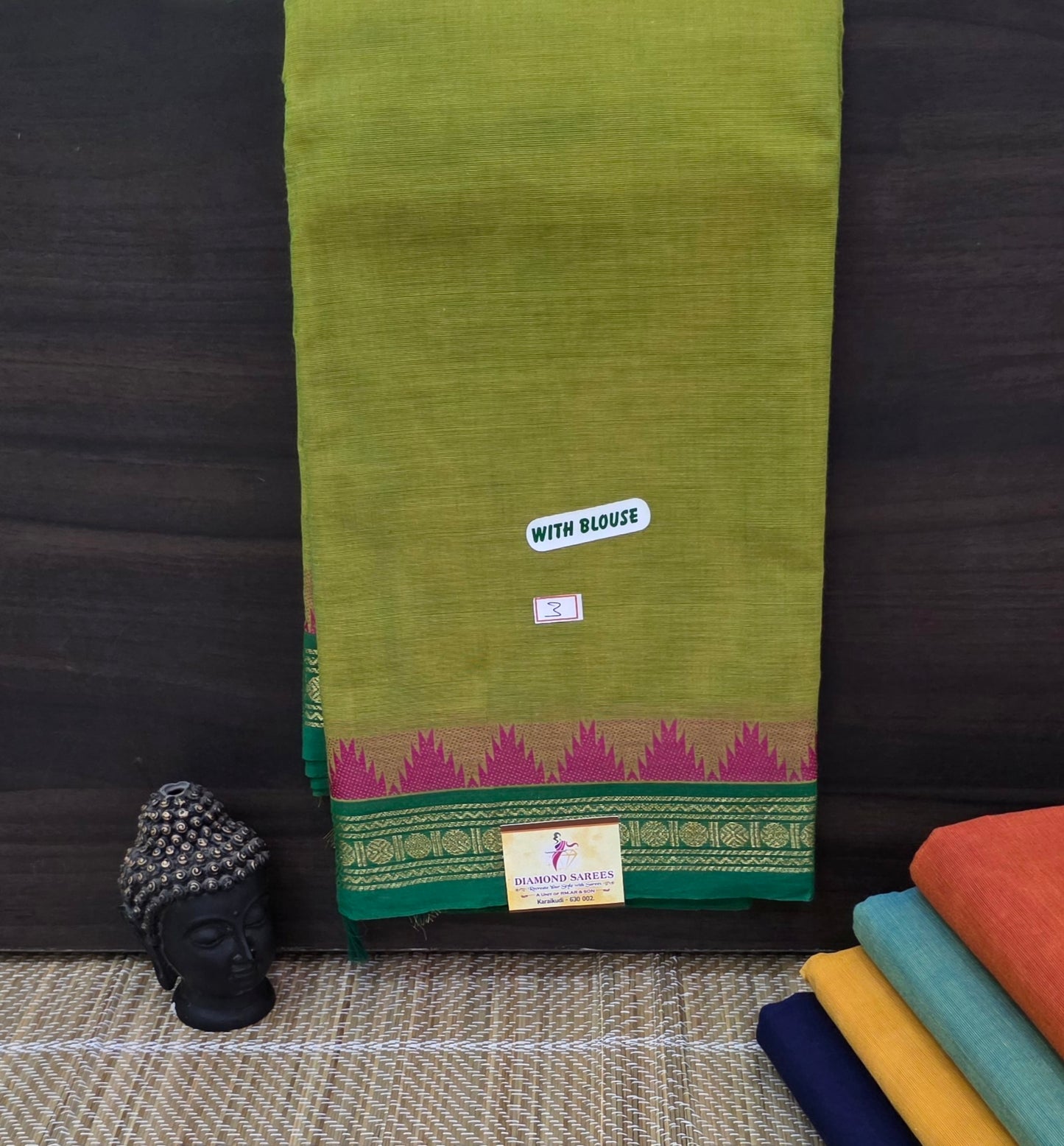Handloom Kanchi Cotton Sarees  | DSAE007