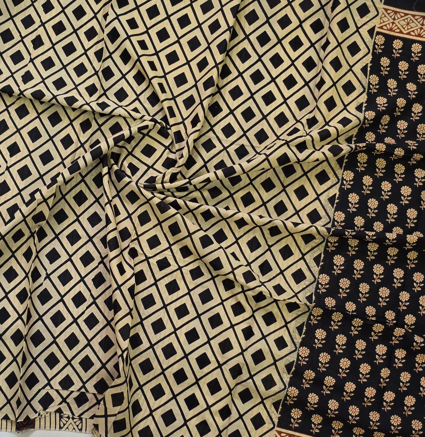 Handblock Print MulMul Cotton Sarees | DSAN001