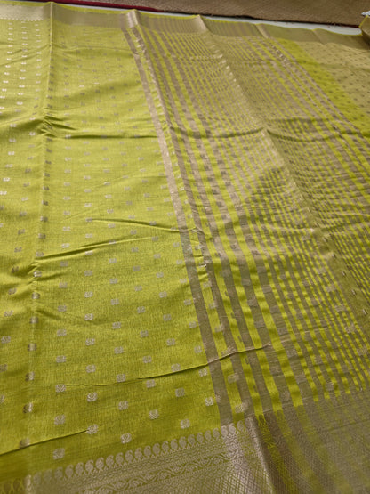 Semi Tussar Saree With Butta | DSM107