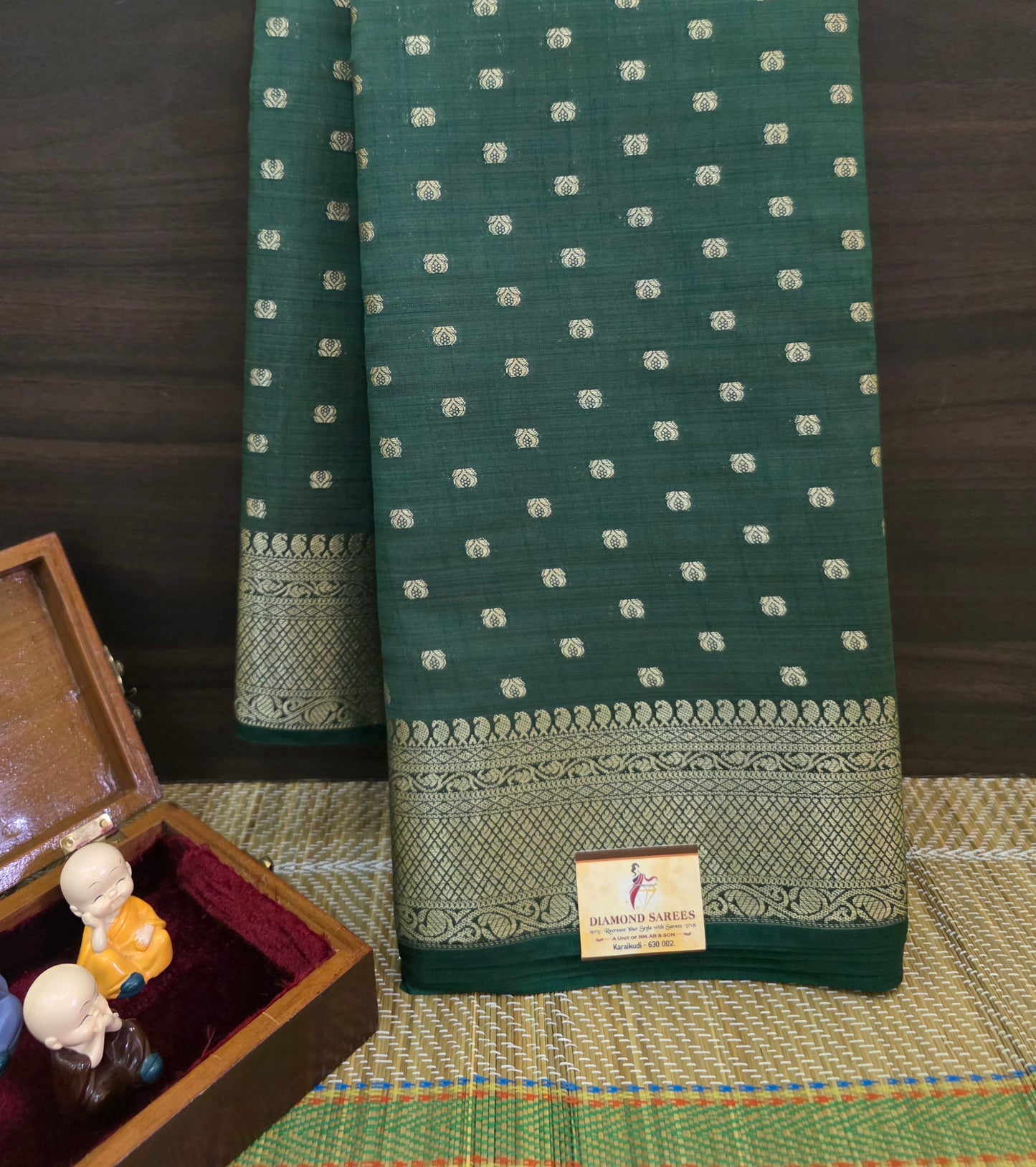 Semi Tussar Saree With Butta | DSM107