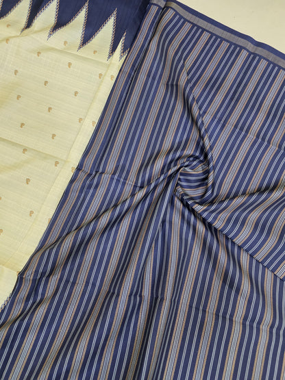 Art Tussar Silk Sarees With Temple Border | DSM120
