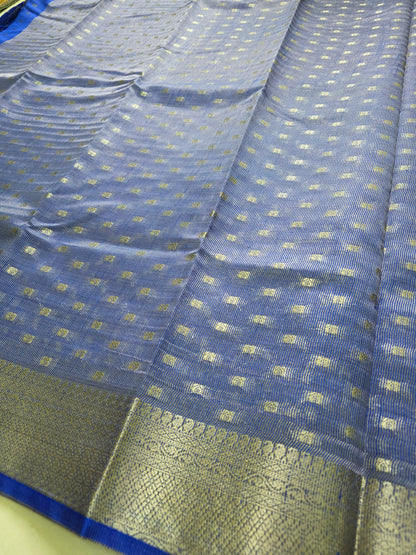 Semi Tussar Saree With Butta | DSM107