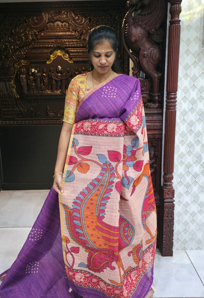 Fancy Cotton Sindoori Checks Sarees | DSAD024