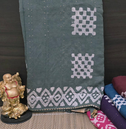 Baswada Cotton Sarees With Sequence Work| DSM051