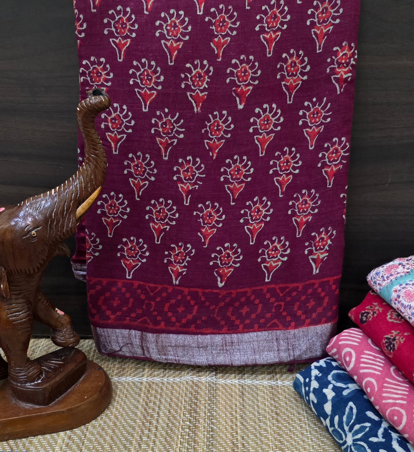 Pure Linen Cotton Sarees| DSAL002