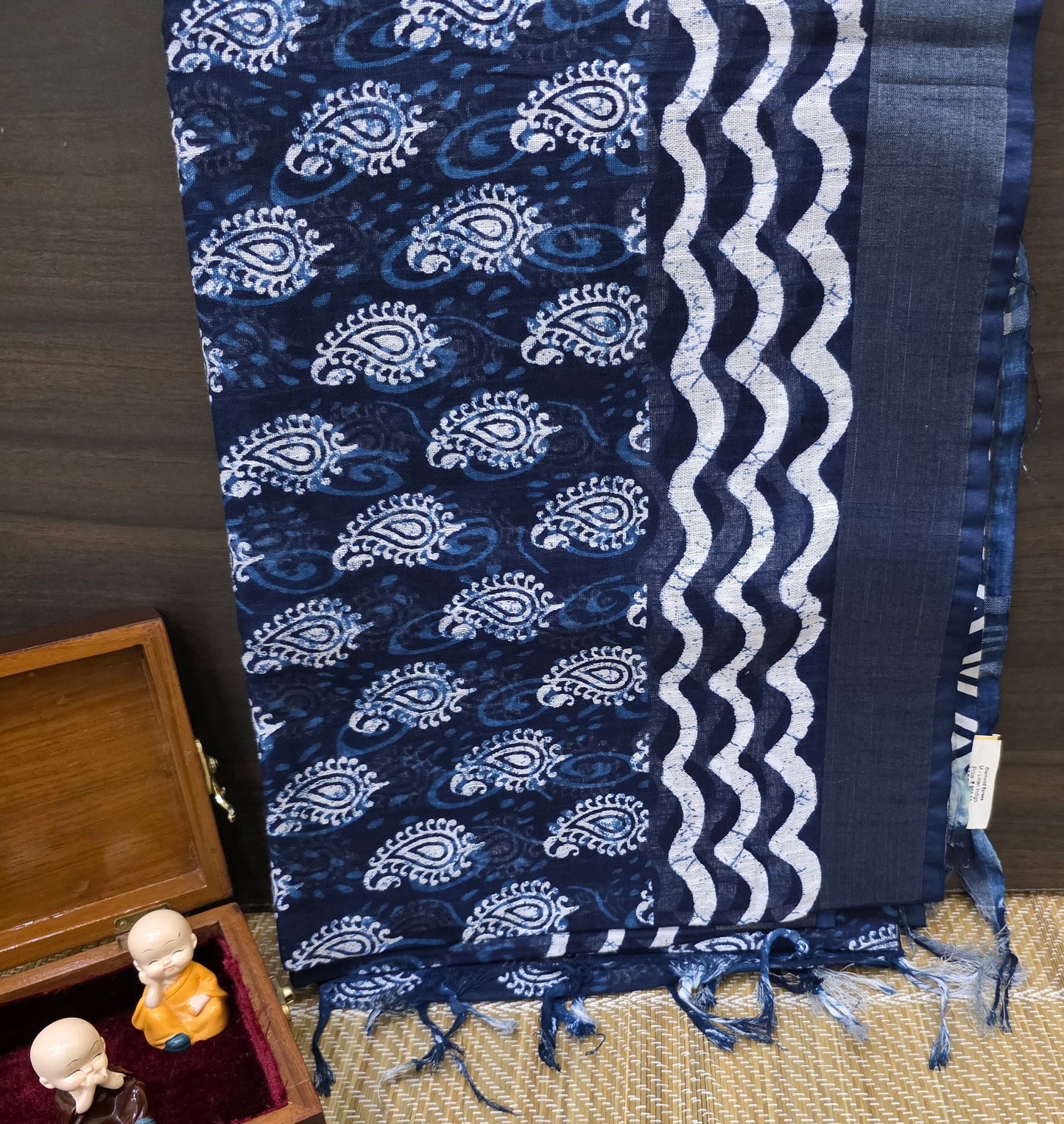 Art Linen Indigo Sarees | DSM040