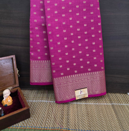 Semi Tussar Saree With Butta | DSM107