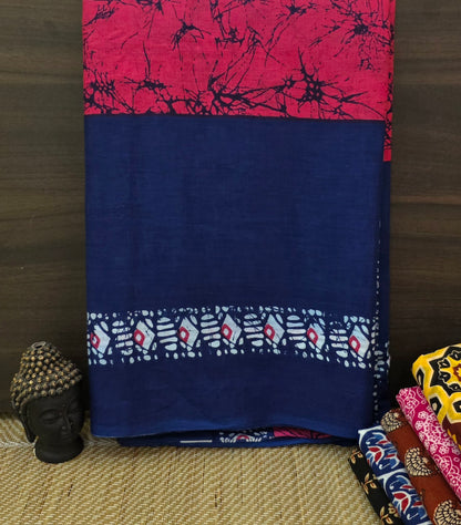 Handblock Print MulMul Cotton Sarees | DSAN001